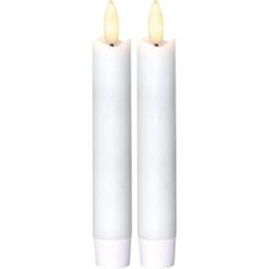 Led-antiikkikynttilä 15 cm valkoinen 2-pack