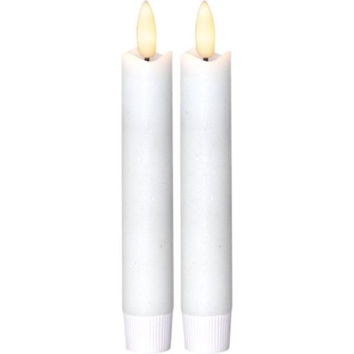 Led-antiikkikynttilä 15 cm valkoinen 2-pack