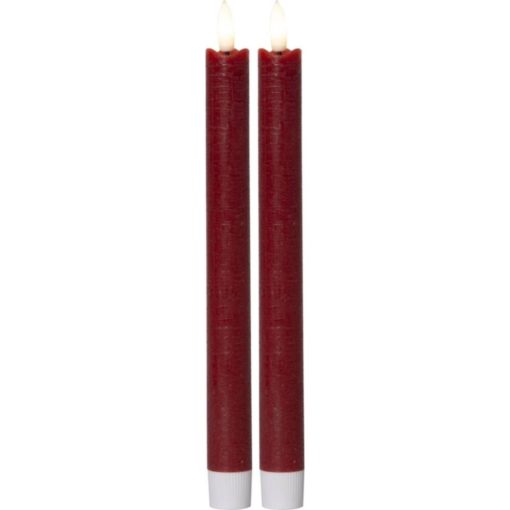 Led-antiikkikynttilä 24,5 cm punainen Flamme