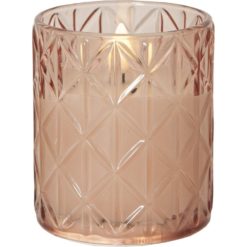 Led-kynttilä 10 cm roosa Flamme Romb