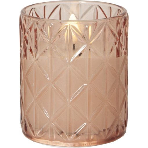 Led-kynttilä 10 cm roosa Flamme Romb