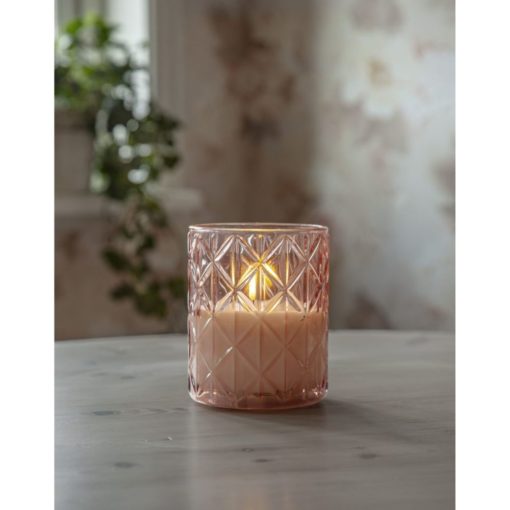 Led-kynttilä 10 cm roosa Flamme Romb