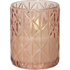 Led-kynttilä 12,5 cm roosa Flamme Romb