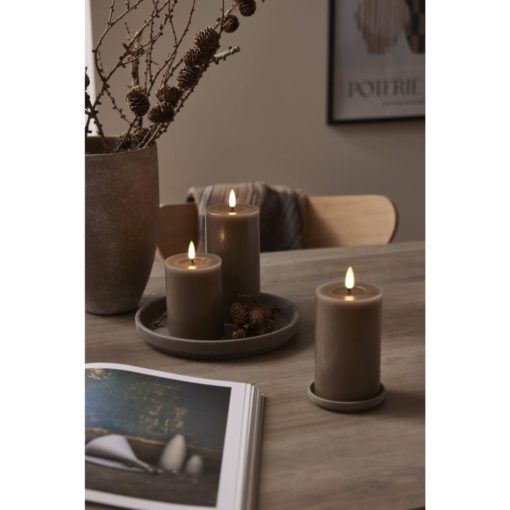 Led-kynttilä 12,5 cm ruskea Flamme Flow