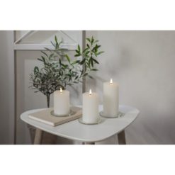 Led-kynttilä 12,5 cm valkoinen Flamme Flow