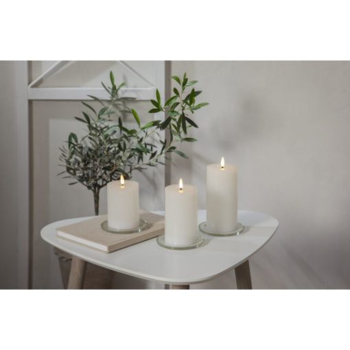 Led-kynttilä 12,5 cm valkoinen Flamme Flow