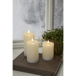 Led-kynttilä 12,5 cm valkoinen Flamme Flow