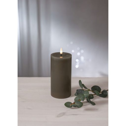 Led-kynttilä 17,5 cm ruskea Flamme Flow