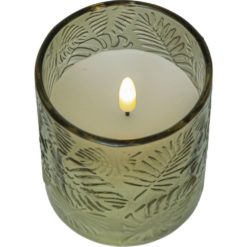 Led-pöytäkynttilä 12,5 cm vihreä Flamme Leaf