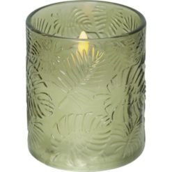 Led-pöytäkynttilä 12,5 cm vihreä Flamme Leaf