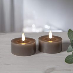 Led-tuikku 7 cm ruskea Flamme Flow 2-pack