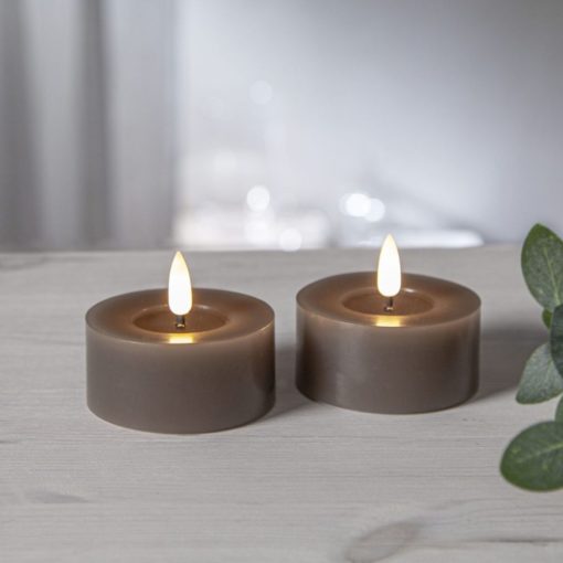 Led-tuikku 7 cm ruskea Flamme Flow 2-pack