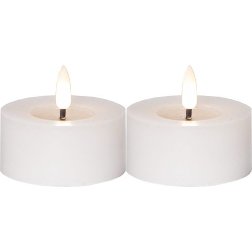 Led-tuikku 7 cm valkoinen Flamme Flow 2-pack