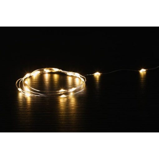 Led valoketju 20 micro-LED paristo lämmin