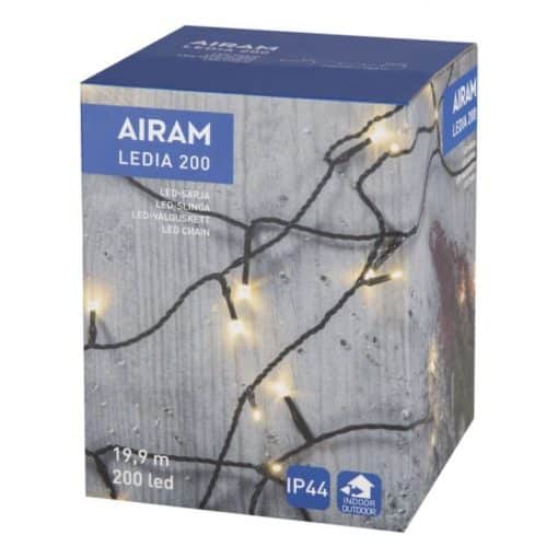 Led-valosarja Airam Ledia 200 lediä 19,9 m lämmin valkoinen - Image 2