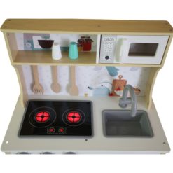 leikkikeittiön liesi ja ylähylly