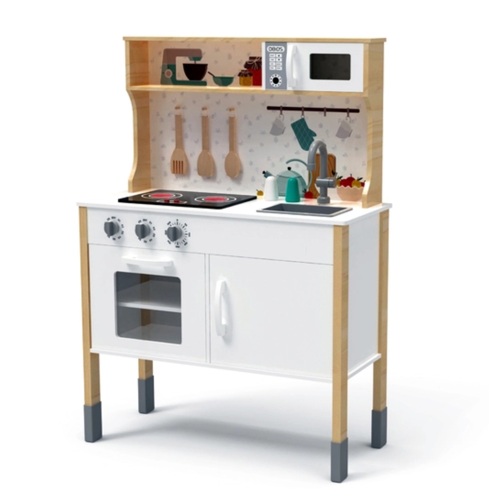 Leikkikeittiö puinen valot & äänet Lil'Tot