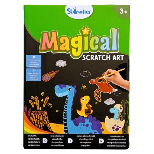 Magical Scratch Art Skillmatics raaputuskuvat dinosaurukset