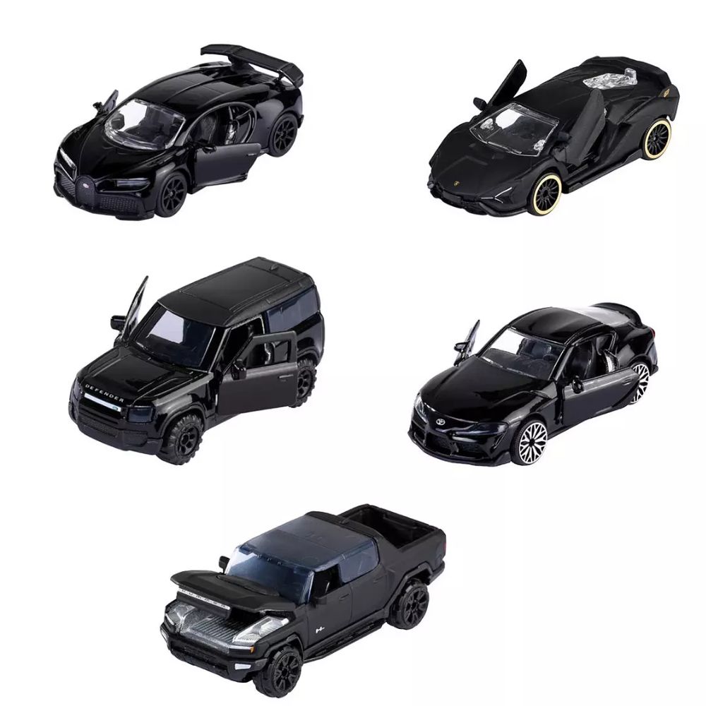 Majorette autot 5-Pack Autot Lahjapakkauksessa – Black Edition 2.0, 1:64 - Image 2
