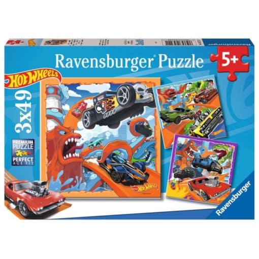 Palapeli 49 palaa X 3 Hot Wheels Ravensburger