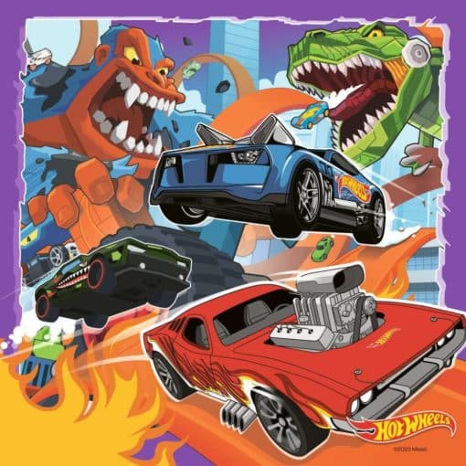 Palapeli 49 palaa X 3 Hot Wheels Ravensburger2