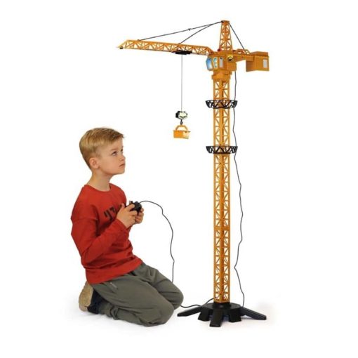 lapsi ohjaamassa Junior Driver XXL Crane -nosturia