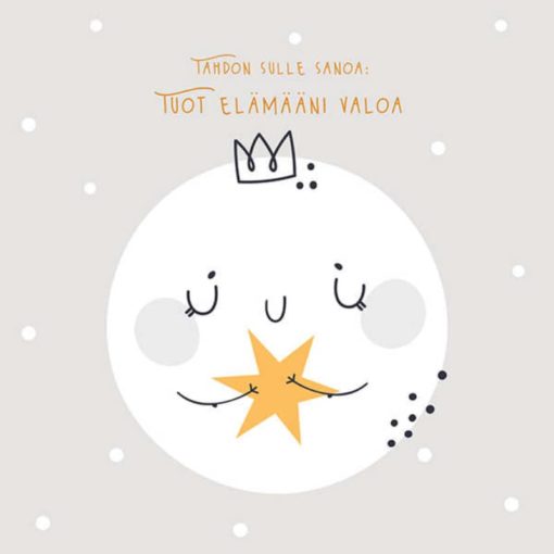 Onnittelukortti 1-osainen neliö lumiukkopää glitter