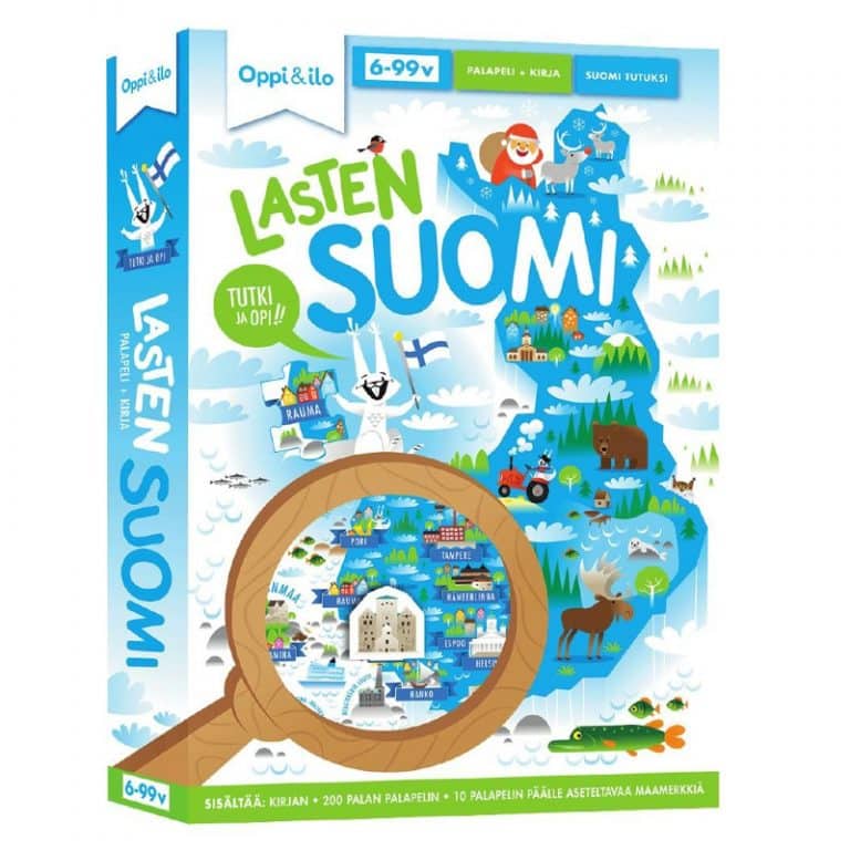 Oppi & Ilo Lasten Suomi kirja & palapeli