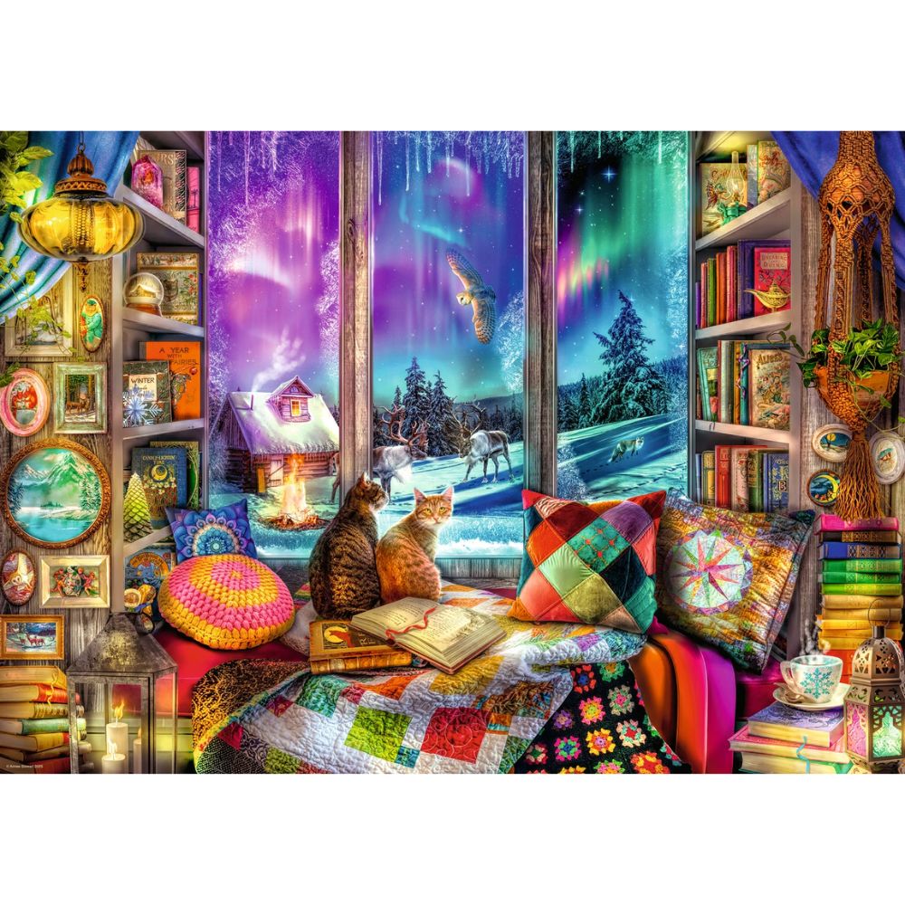 Palapeli 1000 palaa Winter Reading Nook Ravensburger