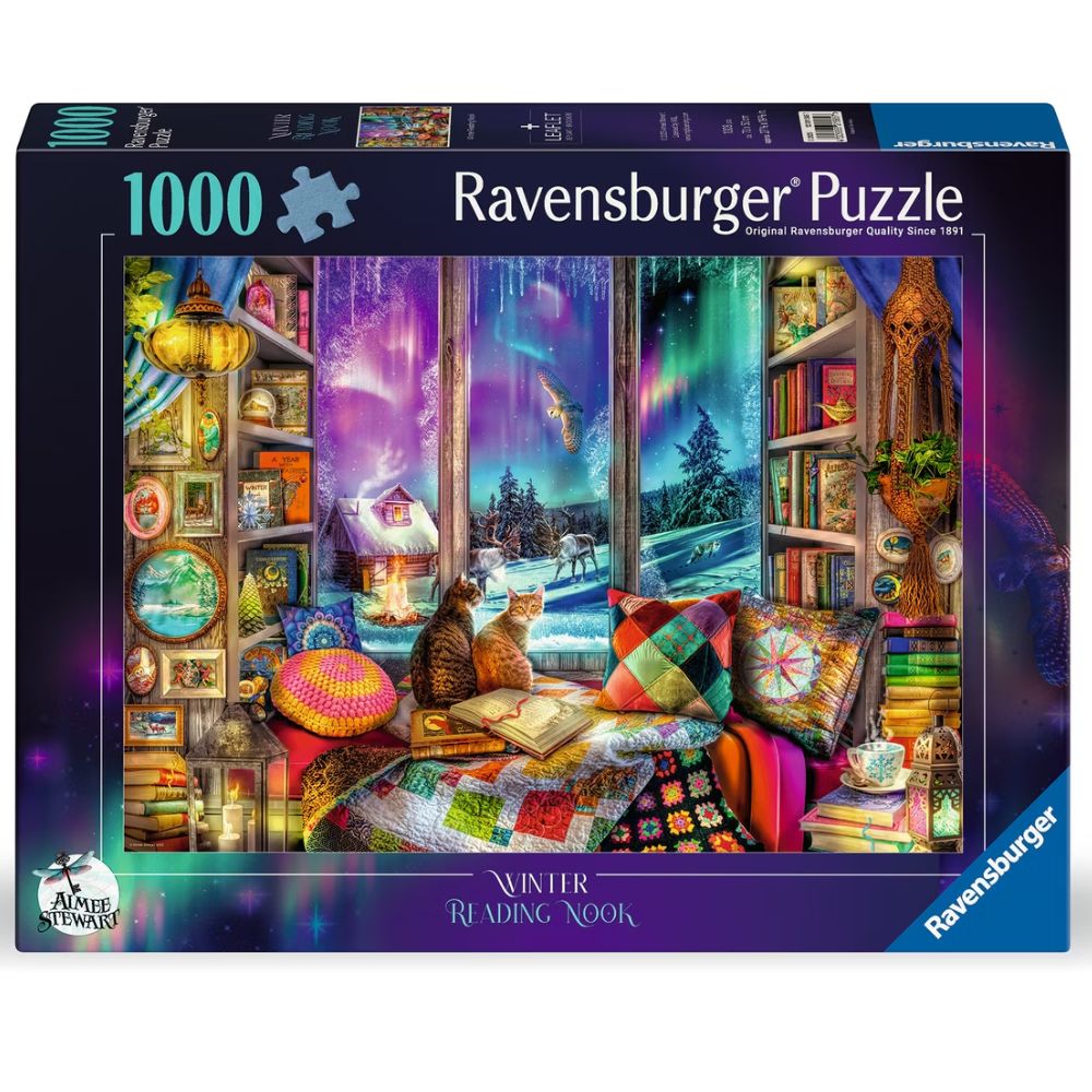 Palapeli 1000 palaa Winter Reading Nook Ravensburger - Image 3
