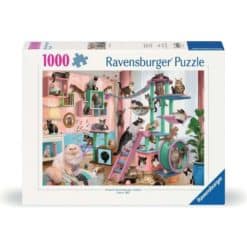 Palapeli 1000 palaa kissat ja kiipeilypuu Ravensburger