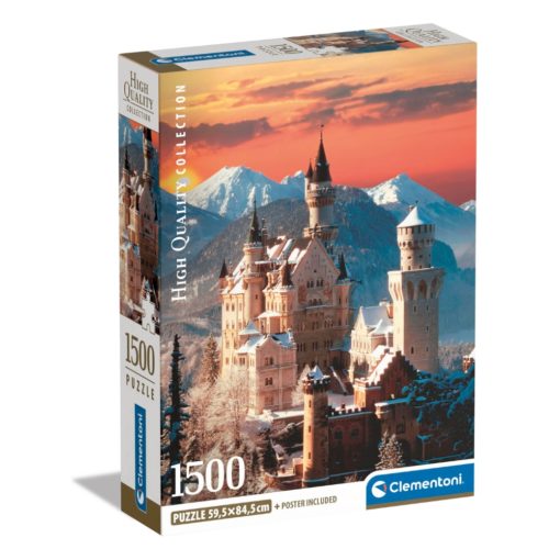 Palapeli 1500 palaa Neuschwanstein Clementoni