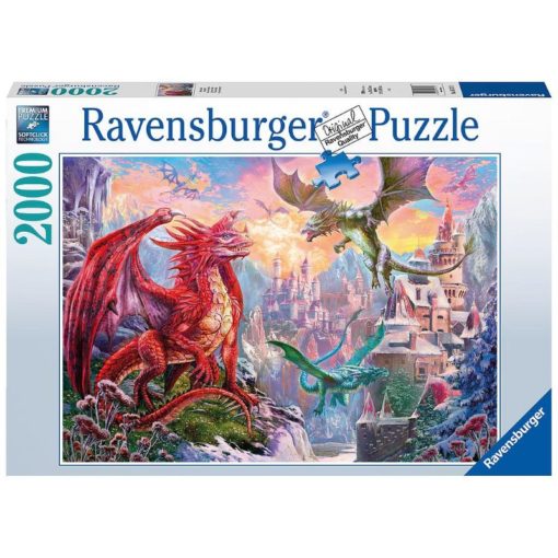 Palapeli 2000 palaa Lohikäärme Ravensburger