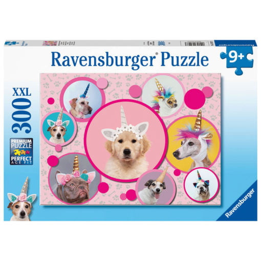 Palapeli 300 palaa yksisarviset koirat Ravensburger