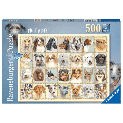Palapeli 500 palaa koirat Mutt Shots! Ravensburger