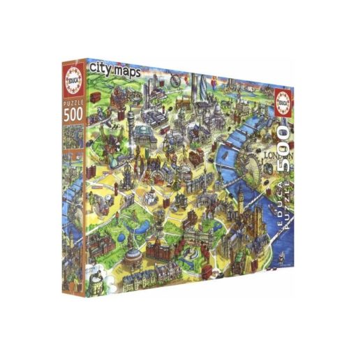 Palapeli 500 palaa Lontoon kartta Educa