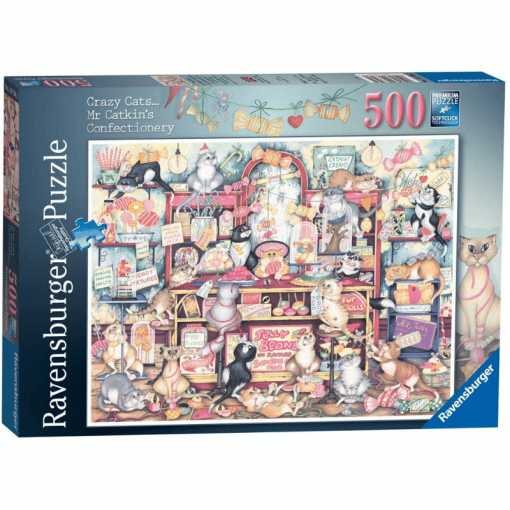 Palapeli 500 palaa kissat karkkikaupassa Ravensburger