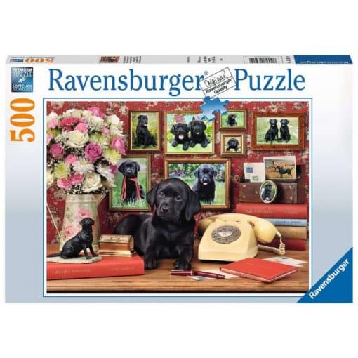 Palapeli 500 palaa koira ja puhelin Ravensburger