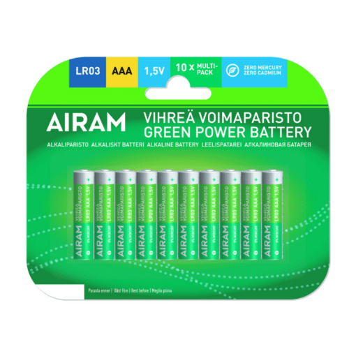 Paristo AAA x10 1,5V Airam vihreä