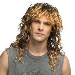 Peruukki Keith ruskea kihara Boland