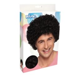 Peruukki kihara musta Boland