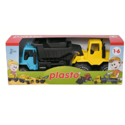 Plasto kuorma-auto ja kauhakuormaaja