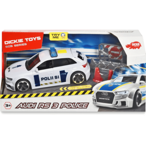 Poliisiauto Audi Rs 3 ääni ja valo Dickie