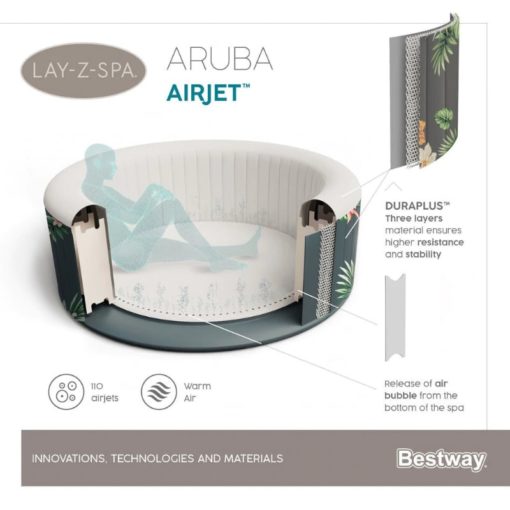 Poreallas Lay-Z-Spa Aruba Airjet 170 x 66 cm Bestway - Image 7