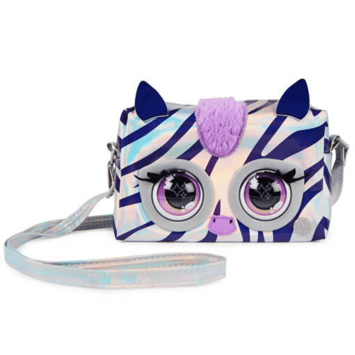 Purse Pets hopea-violetti Rebel Stripez-käsilaukku - Image 4