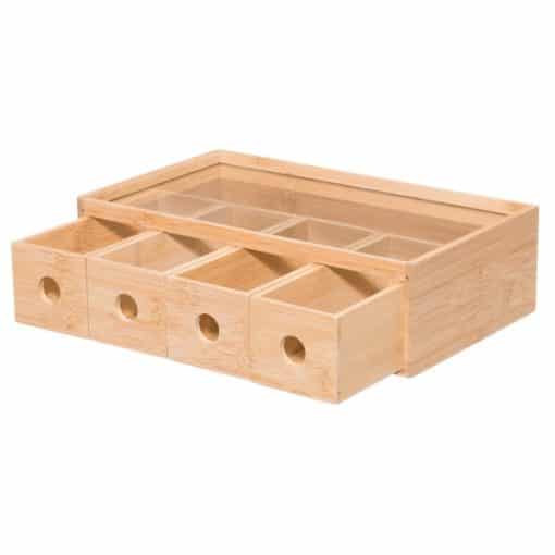 Puu vetolaatikko 4 lokeroa