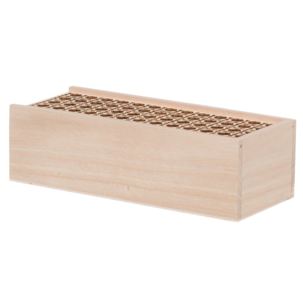 Puulaatikko laserkoriste rei'itetty liukukansi 24x10x7 cm