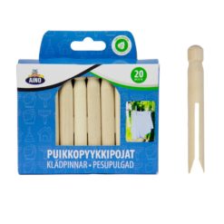 Pyykkipoika puupuikko 20 Kpl