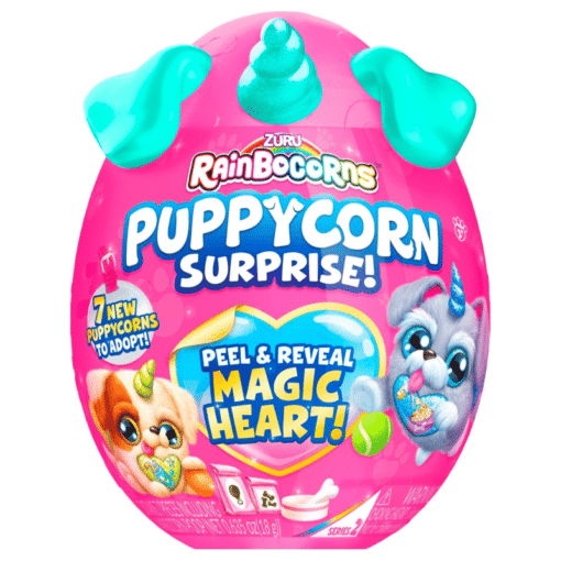 Rainbocorn Puppycorn pehmolelu yllätysmuna erilaisia