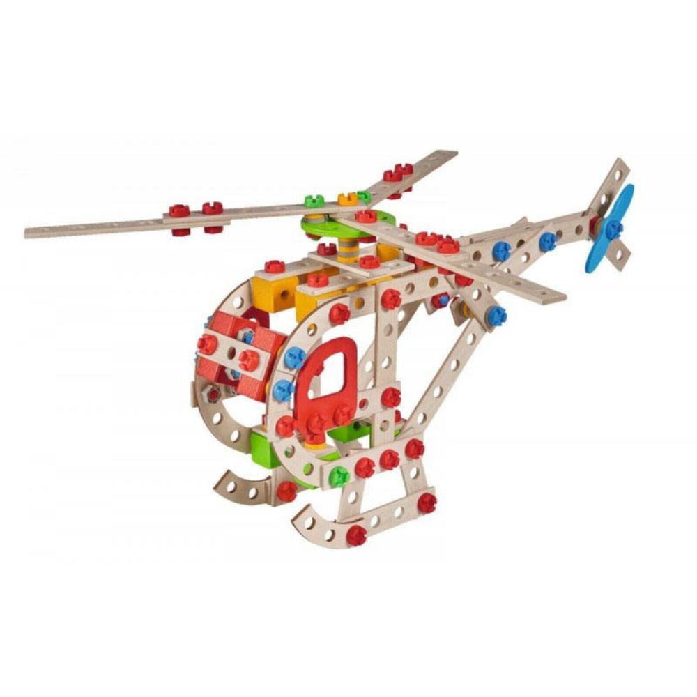 Rakennussarja 5in1  puinen 225 osaa  Helikopteri Eichhorn - Image 2